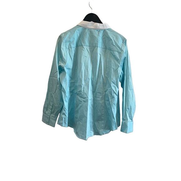 NWT Lane Bryant button up Tiffany blue shirt size 20 - Picture 1 of 5